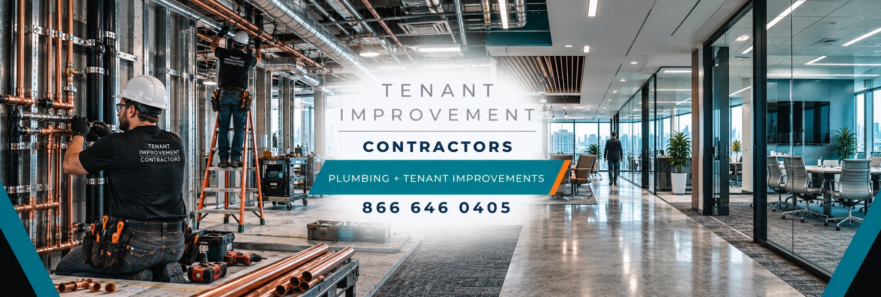 Tenant improvement build-out crew on site